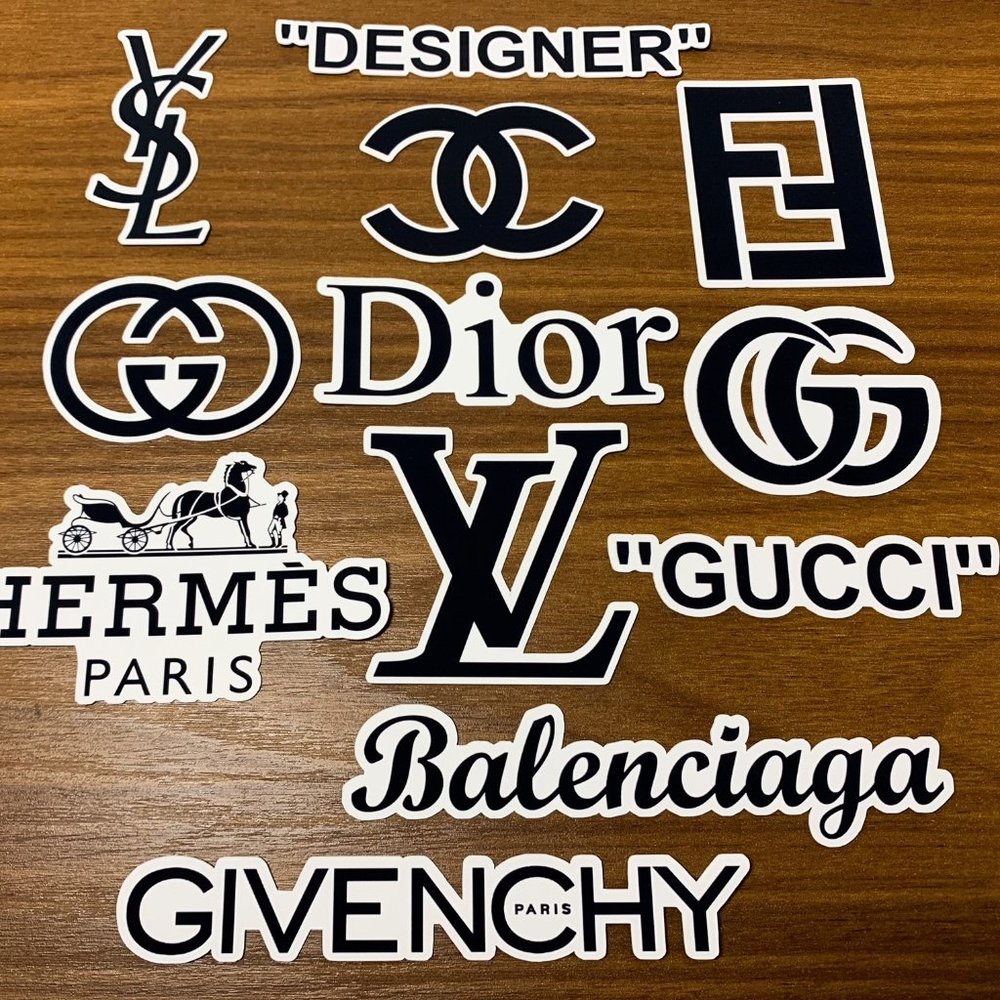Designer Brands Skateboard Laptop Logo Laptop Vinyl Decal Stickers 12 Pack